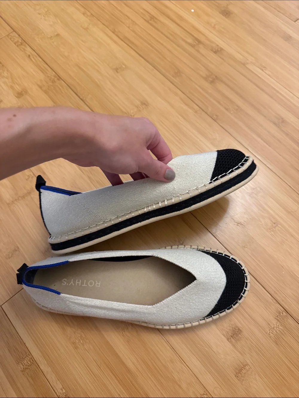 Rothy's Cream Espadrille Flats with Ties
